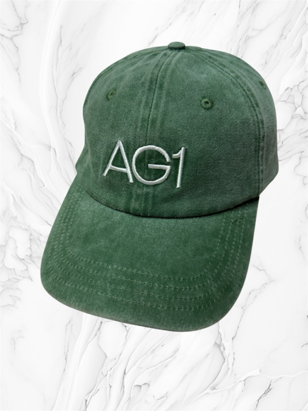 AG1 “Never waist a day” Embroidered Green Baseball Cap adjustable